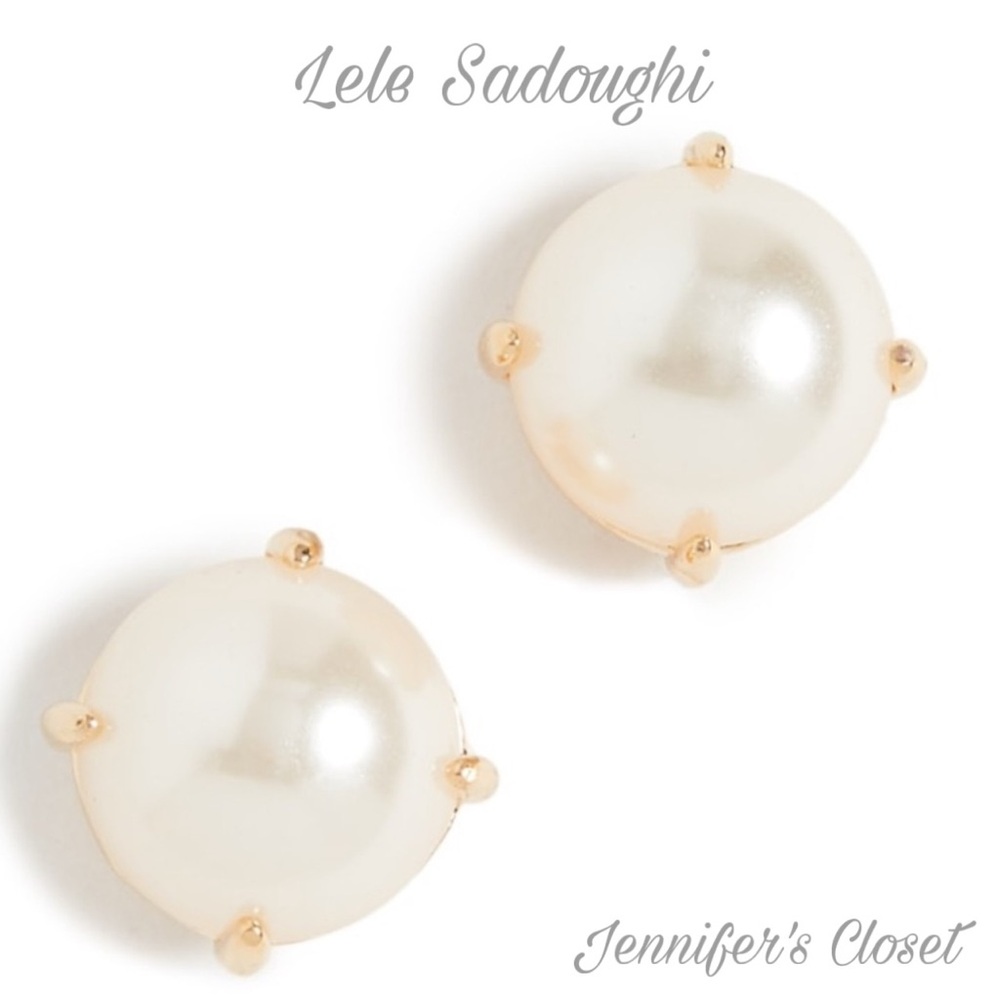 Lele Sadoughi Pearl Stud Earrings / NWT